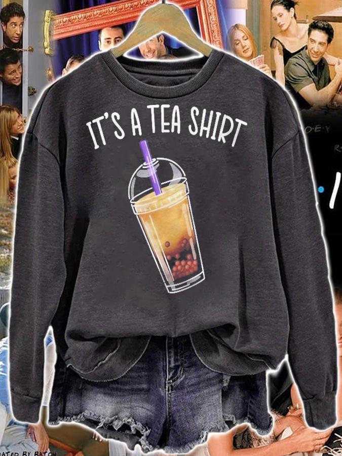 Mens Its A Tea Shirt Boba Tea Lover Cute Bubble Tea Shirt sweatshirt