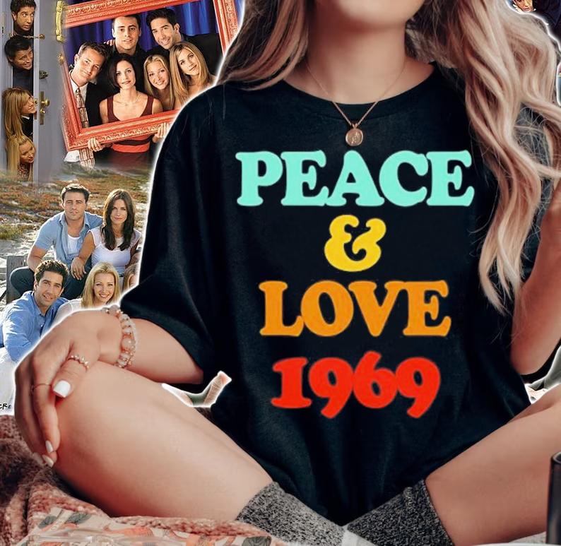 Peace And Love 1969 53Rd Birthday T-Shirt woman shirt
