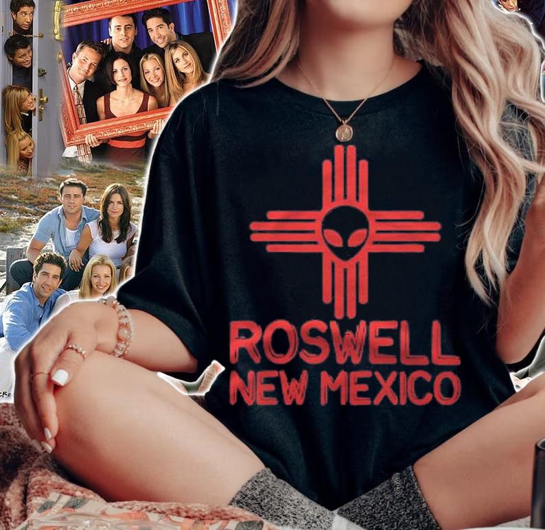 Roswell New Mexico Souvenir Zia Symbol Alien Head Shirt woman shirt