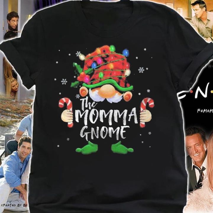 Momma Gnome Buffalo Plaid Merry Christmas Shirt shirt