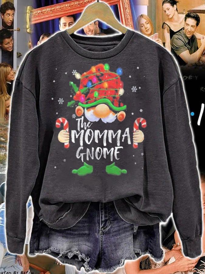 Momma Gnome Buffalo Plaid Merry Christmas Shirt sweatshirt
