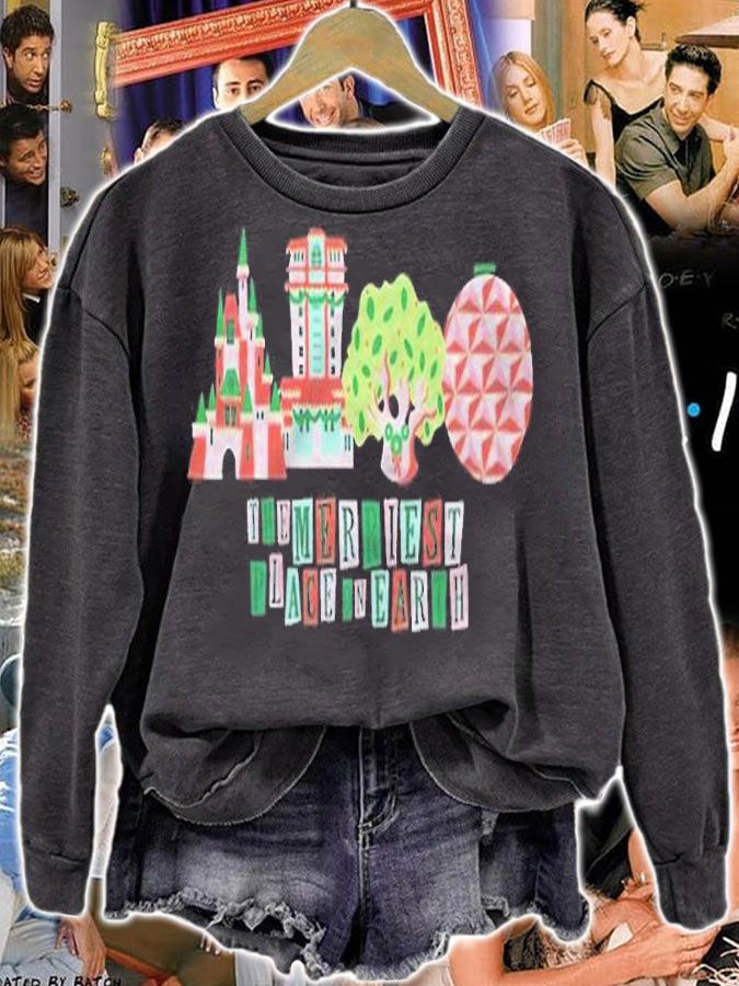 The Merriest Place On Earth Four Park Christmas T-shirt sweatshirt