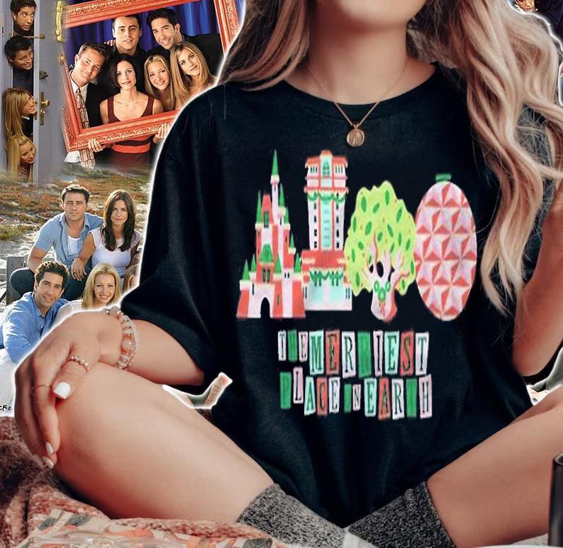 The Merriest Place On Earth Four Park Christmas T-shirt woman shirt