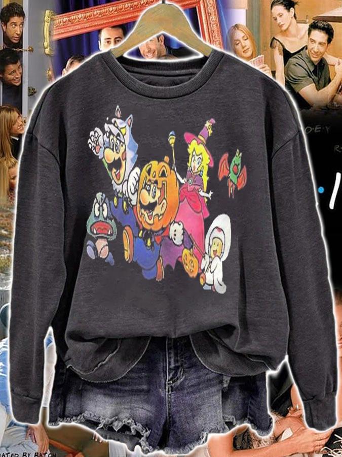 Video game art tidbits new super mario nintendo ny exclusive halloween shirt sweatshirt