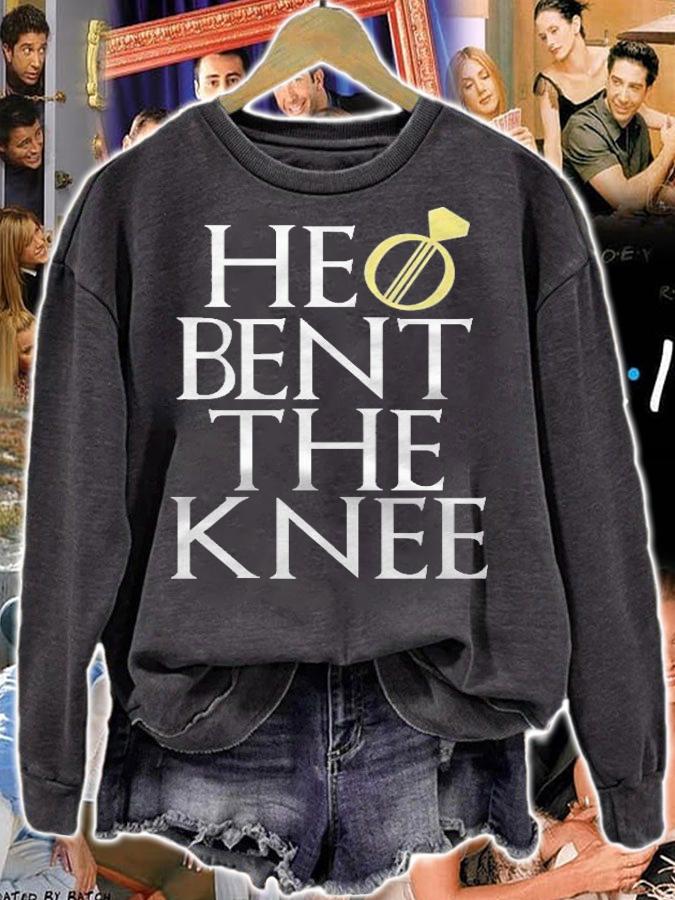 He Bent The Knee Bride Engagement Wedding Men Women Gift Premium Shirt sweatshirt