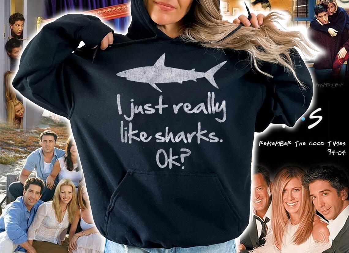I Just Really Like Sharks Ok Funny Shark T-shirt