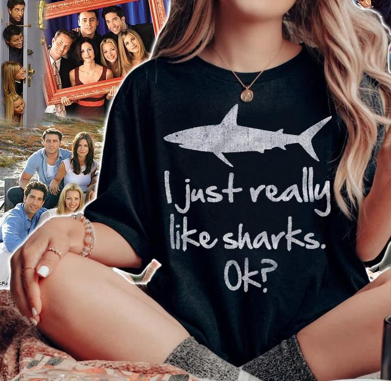 I Just Really Like Sharks Ok Funny Shark T-shirt