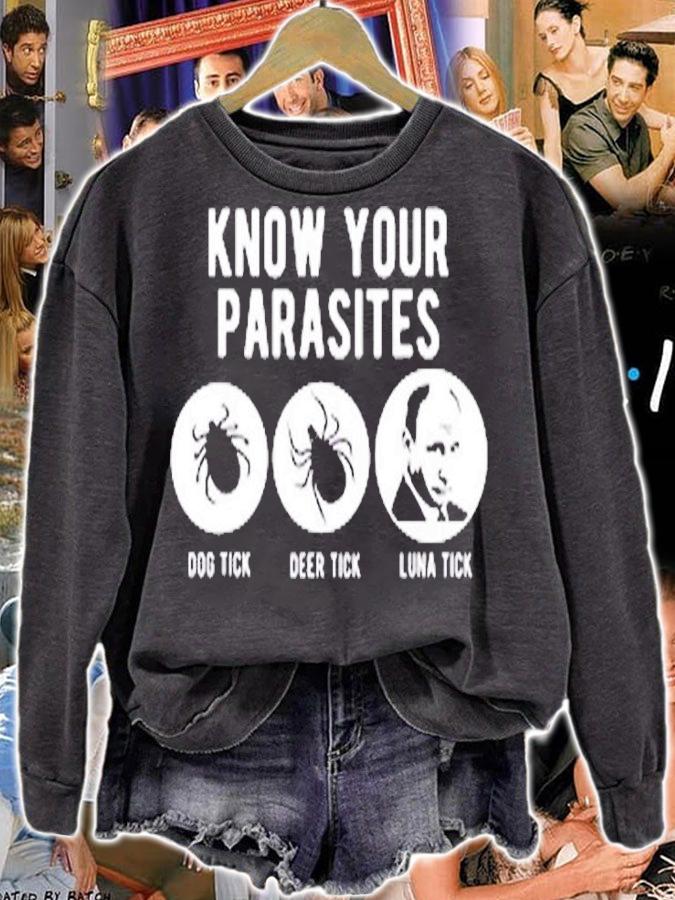 Know Your Parasites Putin Luna Tick T-Shirt sweatshirt