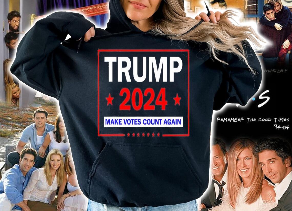 Trump 2024 Make Votes Count Again American Flag Conservative T-Shirt hoodie