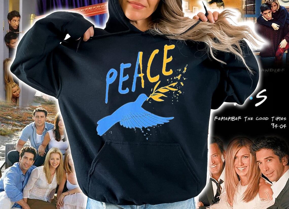 Flying Bird Symbol Of Peace Support Ukraine Flag No War Peace Ukraine T-Shirt hoodie