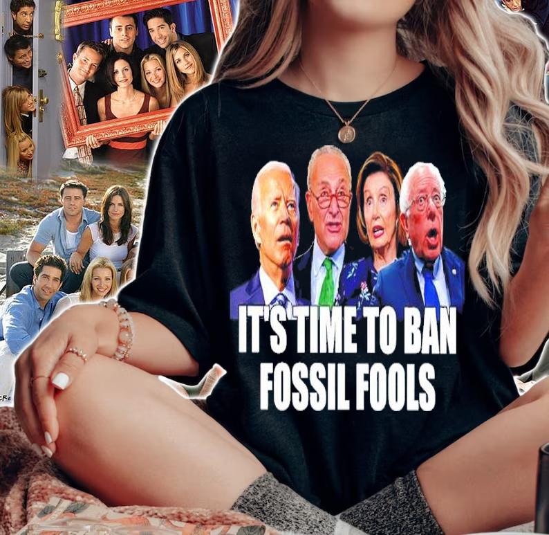 Joe Biden Bernie Sanders Bennett Kamala Harris It's Time To Ban Fossil Fools Shirt