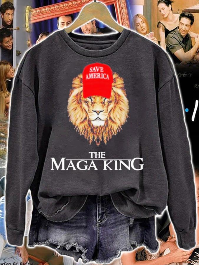 Lion Save America The Maga King Shirt sweatshirt