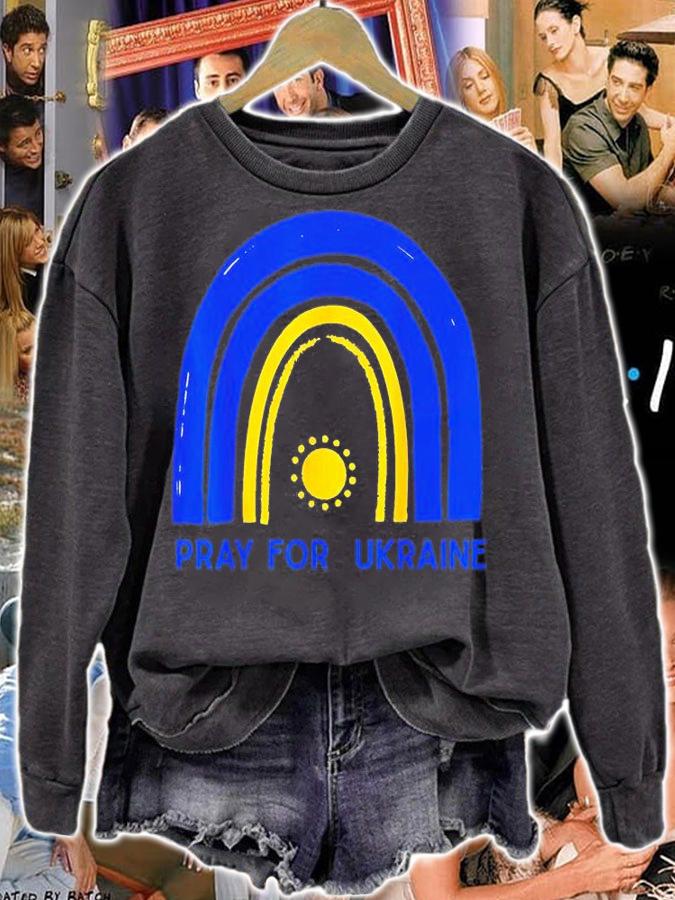 Ukraine Peace Prayer Pro Love Stand Strong Rainbow Love Ukraine T-Shirt sweatshirt