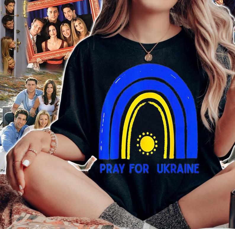Ukraine Peace Prayer Pro Love Stand Strong Rainbow Love Ukraine T-Shirt woman shirt