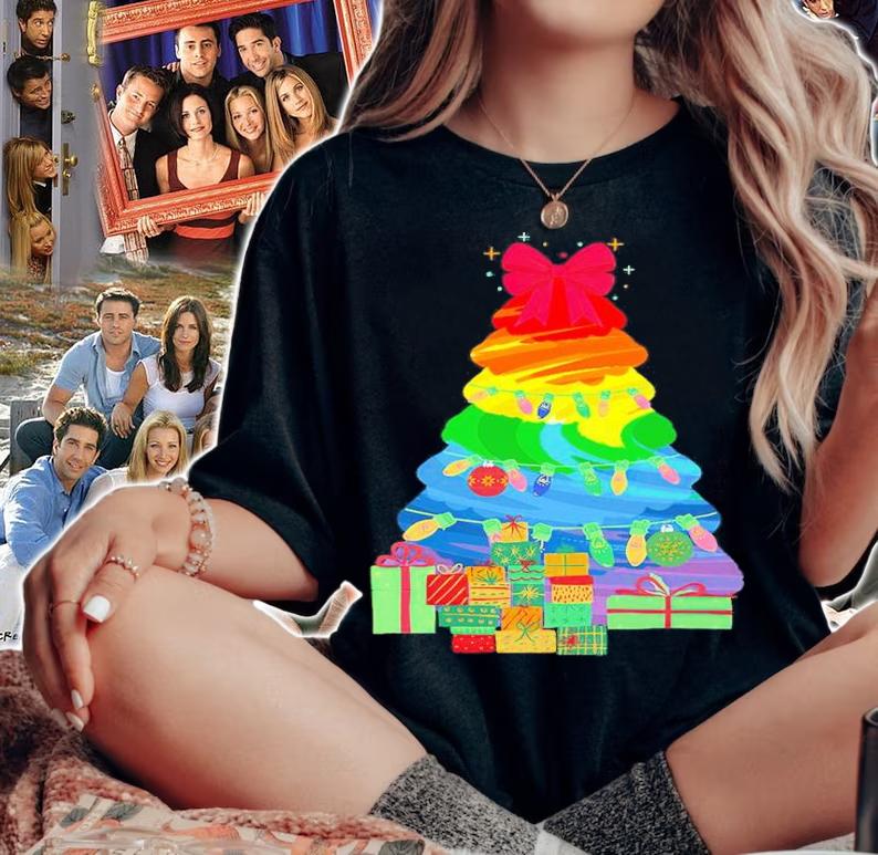 Christmas Tree Colorful Gift Shirt woman shirt