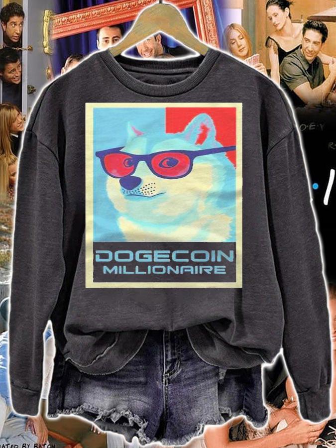 Dogecoin Millionaire Hodl Crypto Dog Shib Token To The Moon Shirt sweatshirt