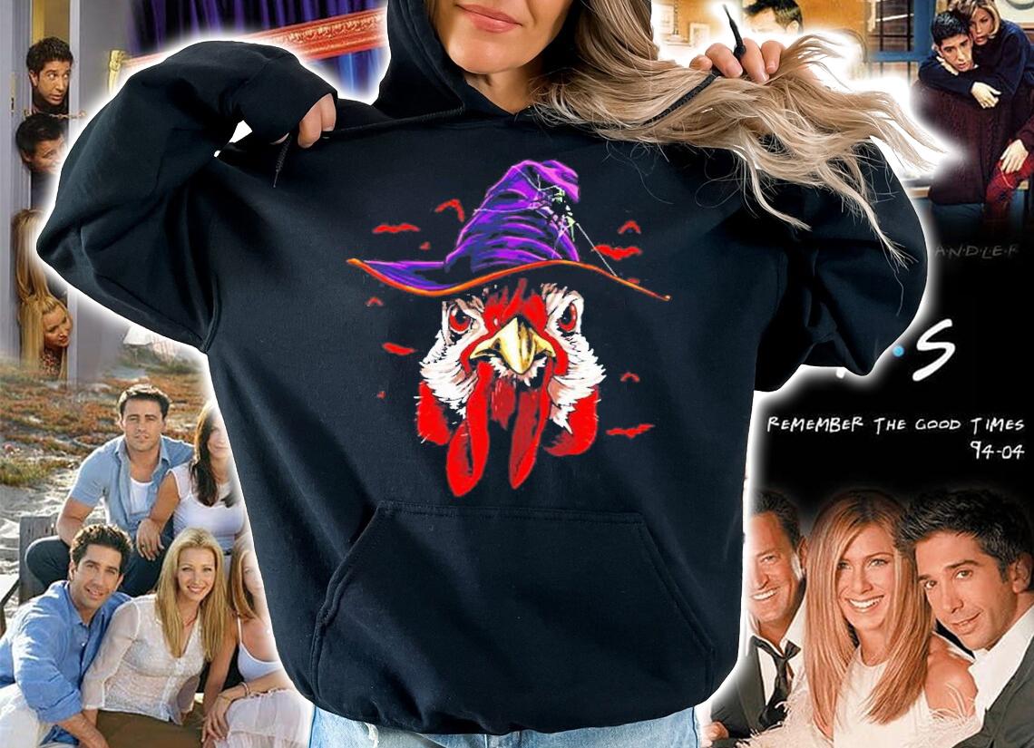 Halloween Chicken Witch Halloween Costume Flying Bats Shirt hoodie