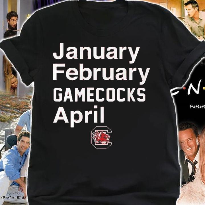 January February Gamecocks April South Carolina Basketball T-Shirt shirt
