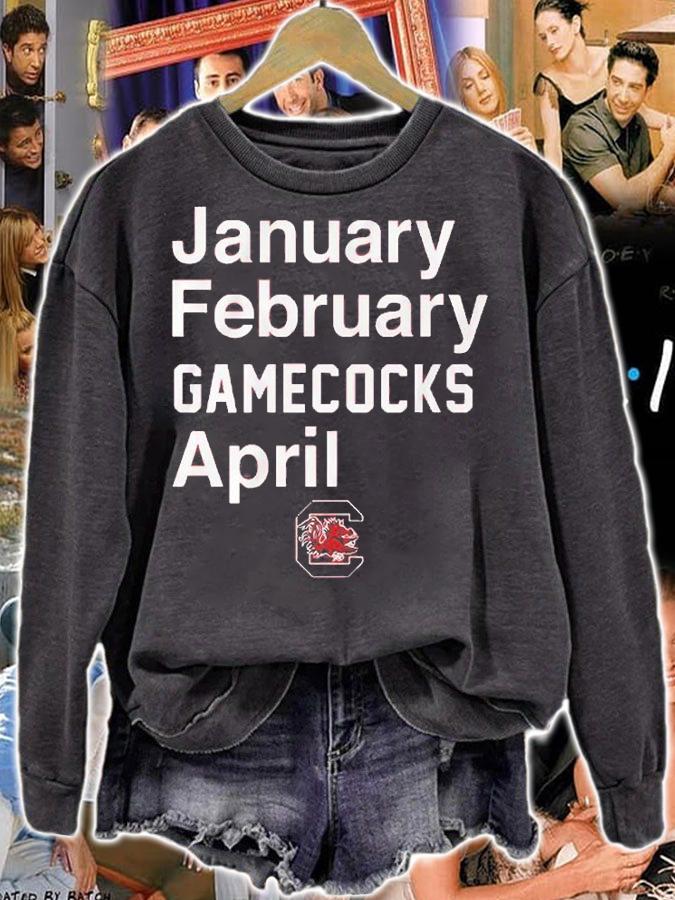 January February Gamecocks April South Carolina Basketball T-Shirt sweatshirt