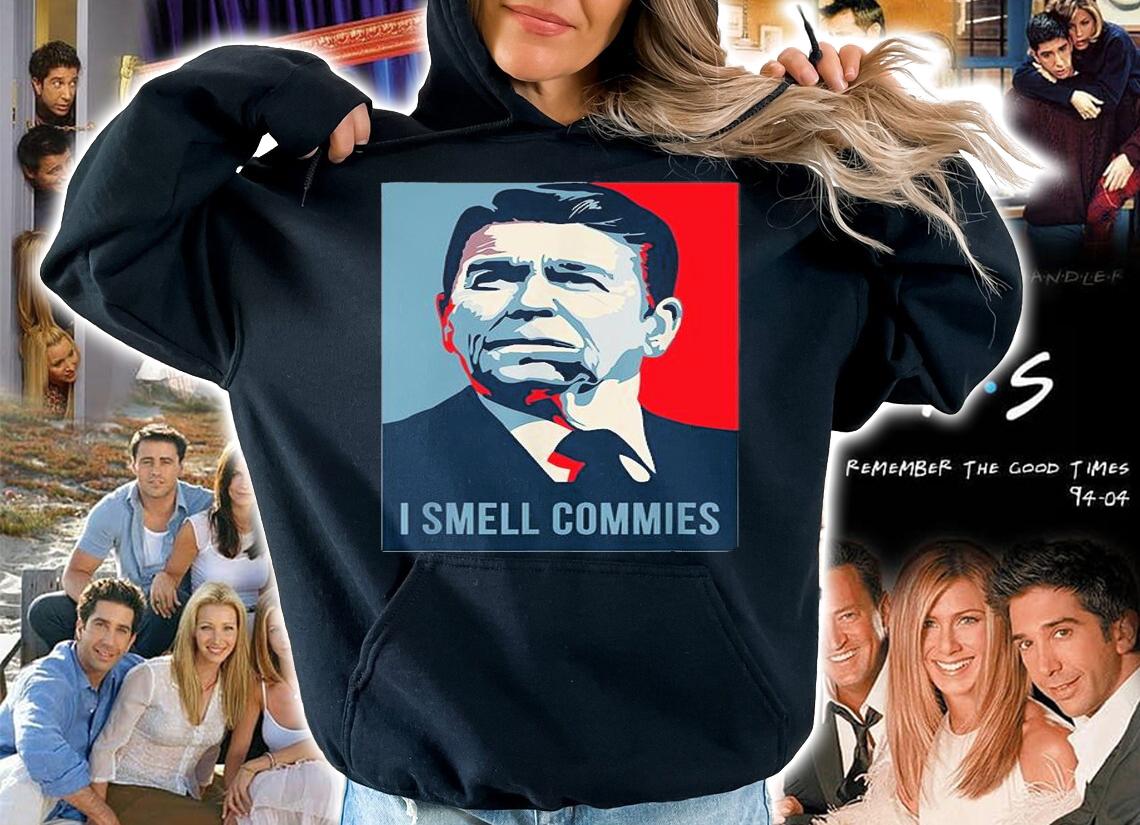 Ronald Reagan President I Smell Commies American Apparel T-Shirt hoodie
