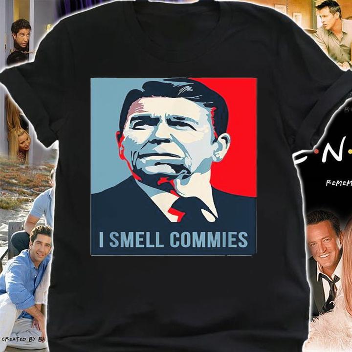 Ronald Reagan President I Smell Commies American Apparel T-Shirt shirt