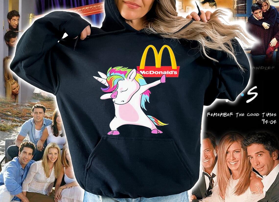 Unicorn Dabbing Mcdonald's T-Shirt hoodie