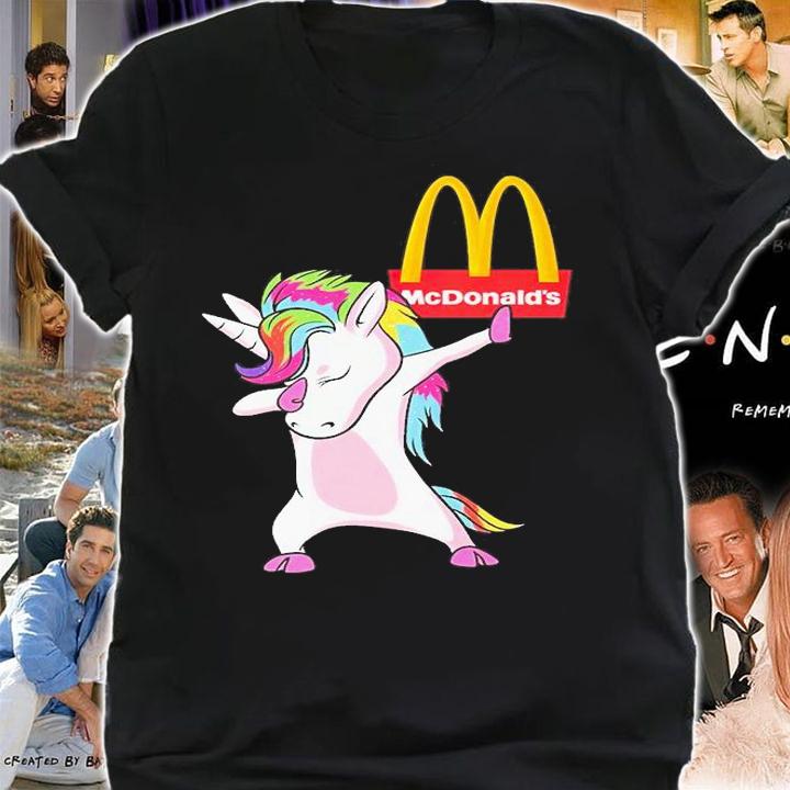 Unicorn Dabbing Mcdonald's T-Shirt shirt