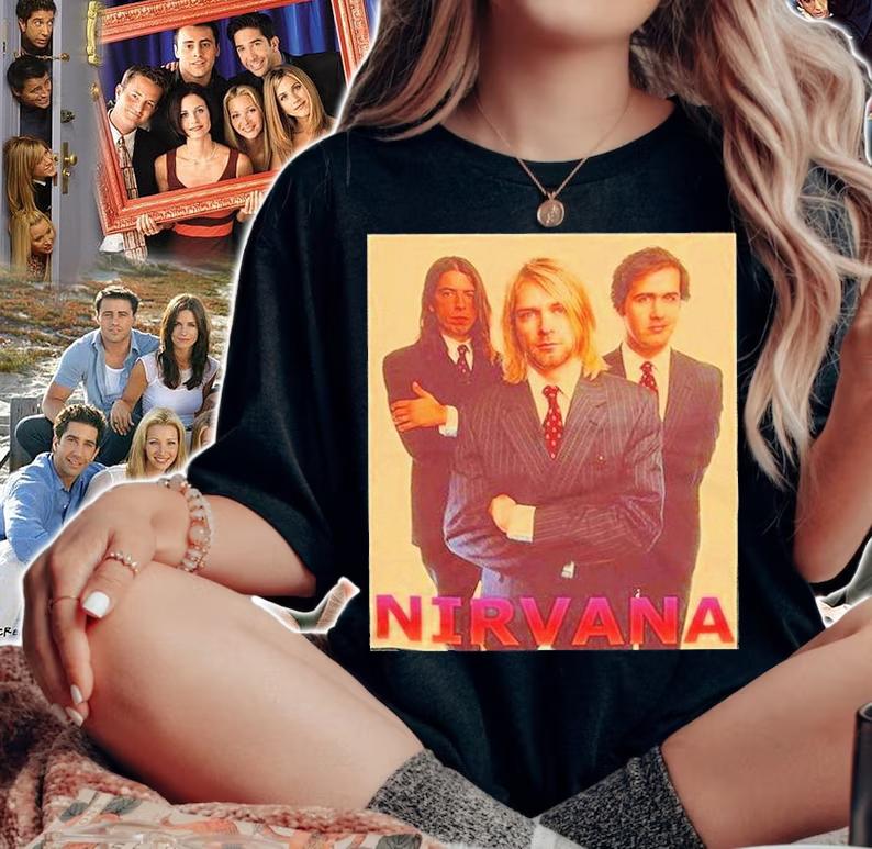 Vintage Nirvana Kurt Cobain Black T-Shirt woman shirt