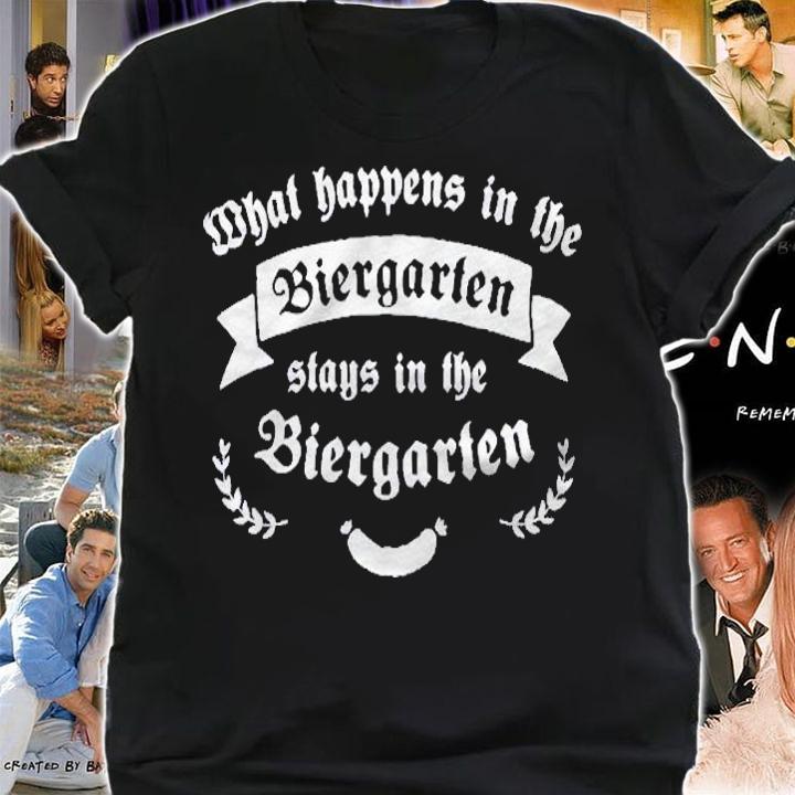 Womens What Happens In The Biergarten Oktoberfest Fun Shirt shirt