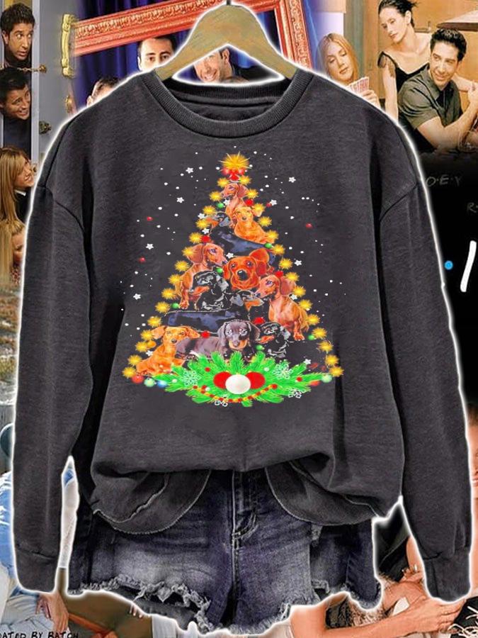 Dachshund Christmas Tree Shirt sweatshirt