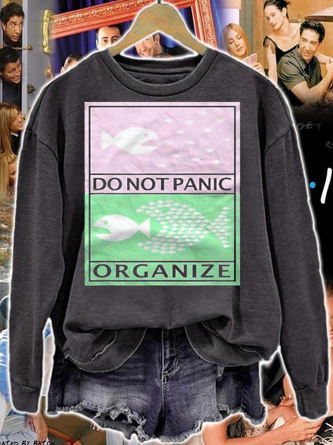 Do Not Panic Organize  Money Sharing Stock Market Analytics Shirt sweatshirt