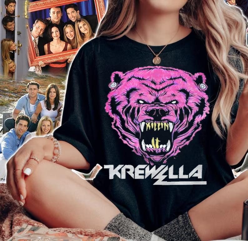Krewella logo wallpapers Bear T-shirt woman shirt
