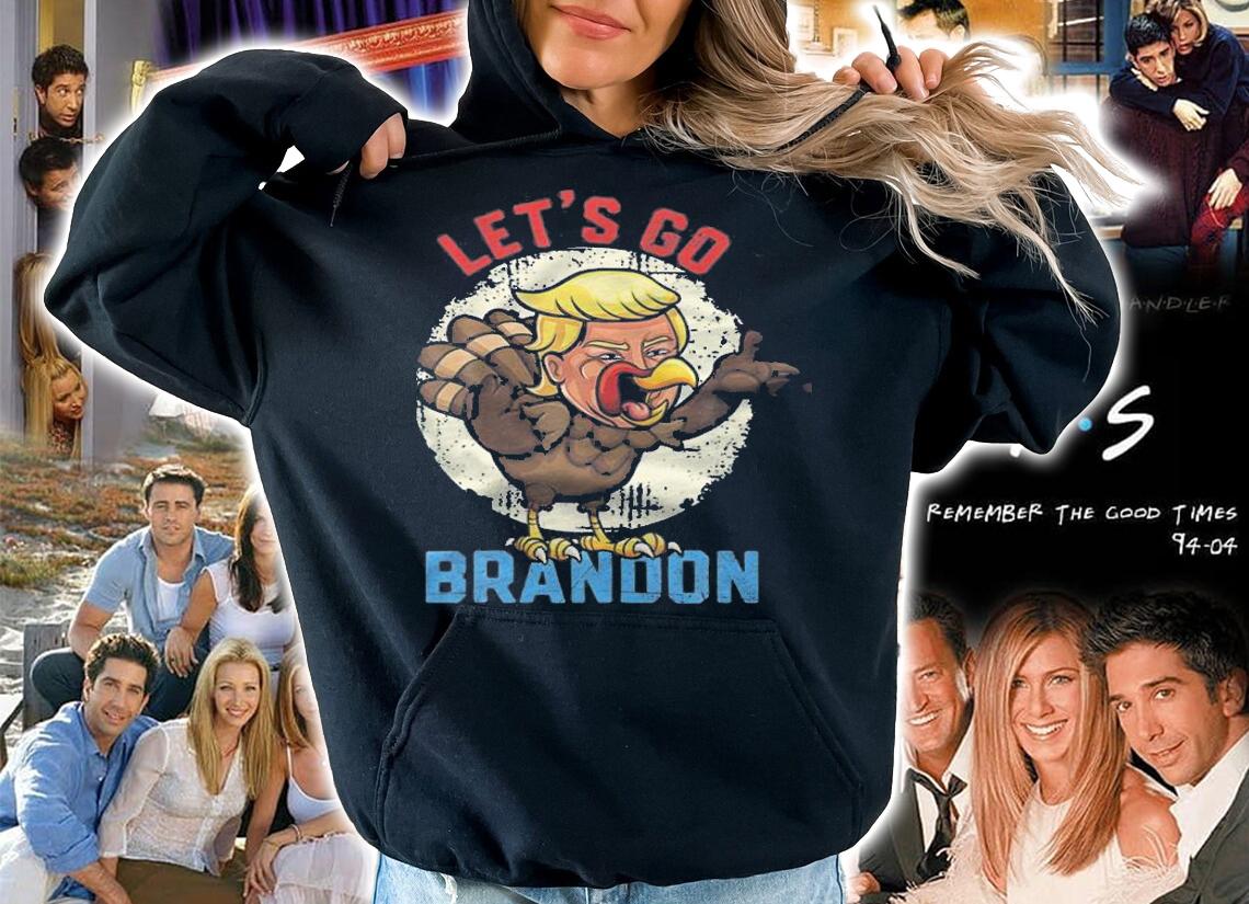 Turkey Trump Lets Go Brandon Conservative Thanksgiving T-Shirt