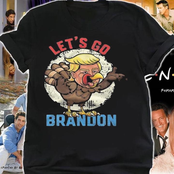 Turkey Trump Lets Go Brandon Conservative Thanksgiving T-Shirt