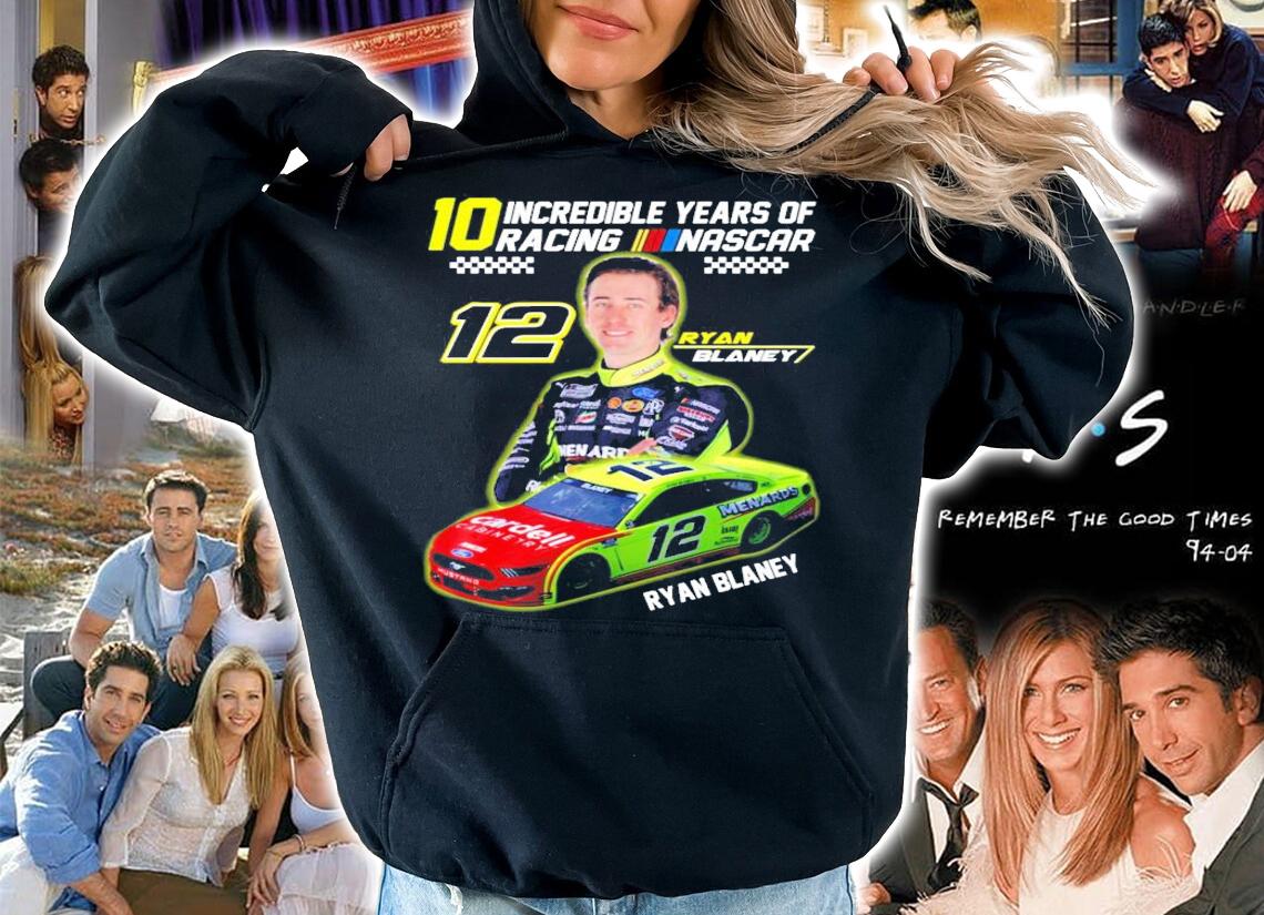 10 Incredible Years Of Racing 12 Ryan Blaney t-shirt