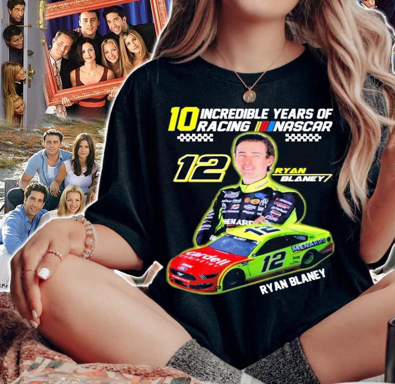 10 Incredible Years Of Racing 12 Ryan Blaney t-shirt
