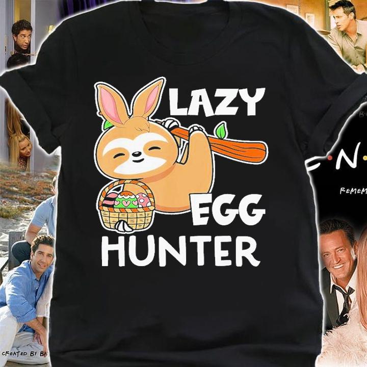 Cute Sloth Bunny Easter Lazy Rabbit Sloth Egg Hunter T-Shirt