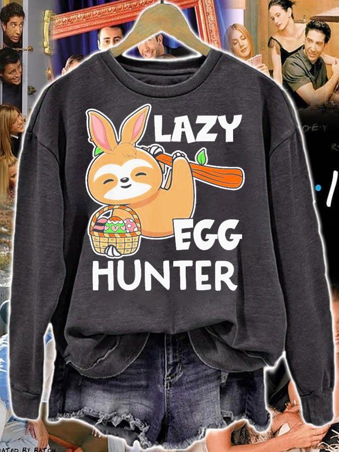 Cute Sloth Bunny Easter Lazy Rabbit Sloth Egg Hunter T-Shirt