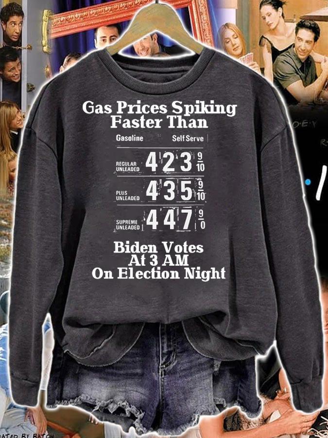 Funny Biden High Gas Price Owes Gas Money Vote Brandon T-Shirt