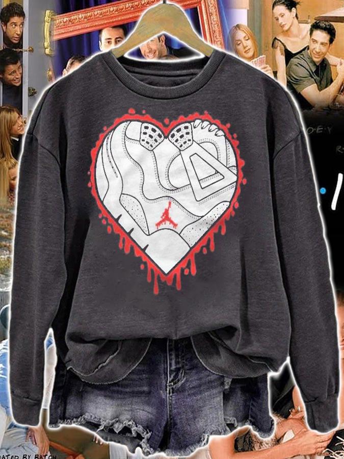 Halloween Day Heart Dripping Match 4 Retro White Oreo Shirt