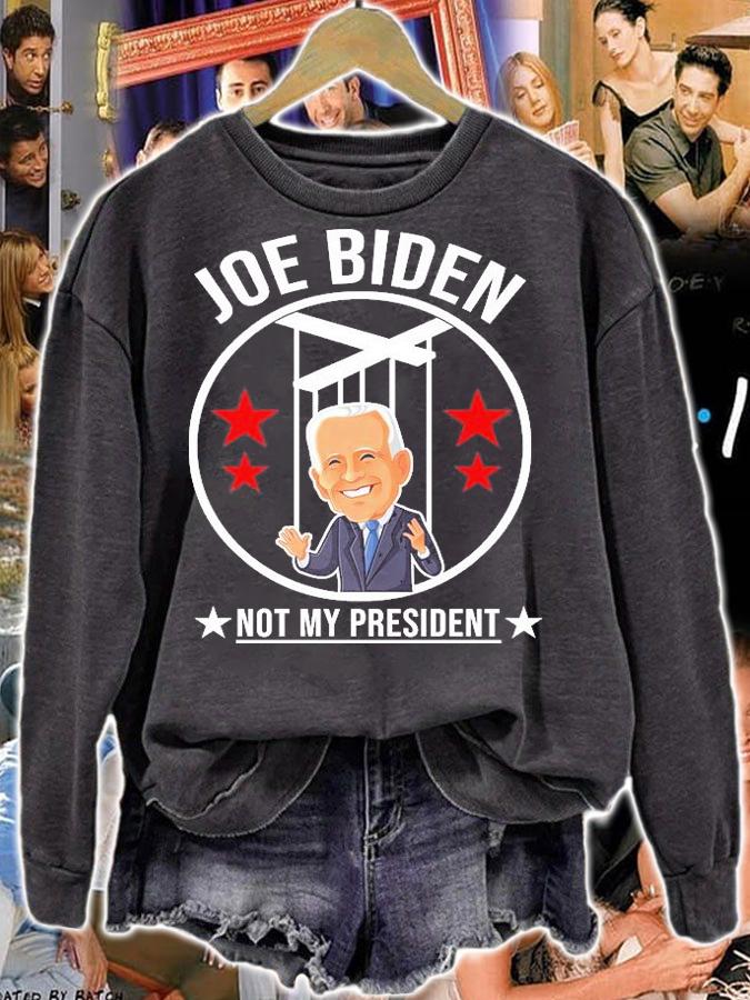 Joe Biden Not My President Puppet Funny T-Shirt sweatshirt