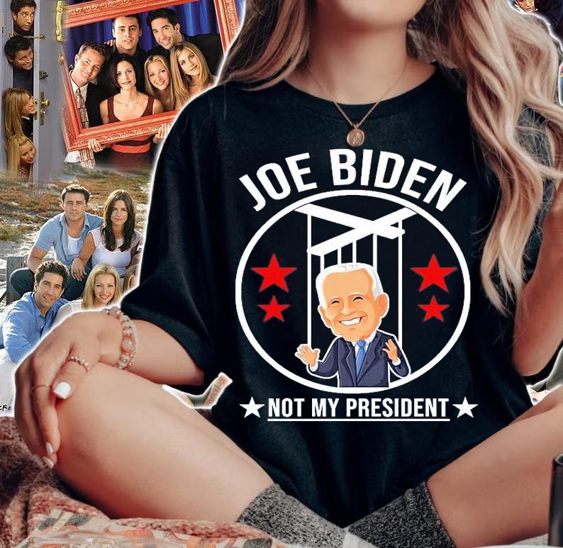Joe Biden Not My President Puppet Funny T-Shirt woman shirt