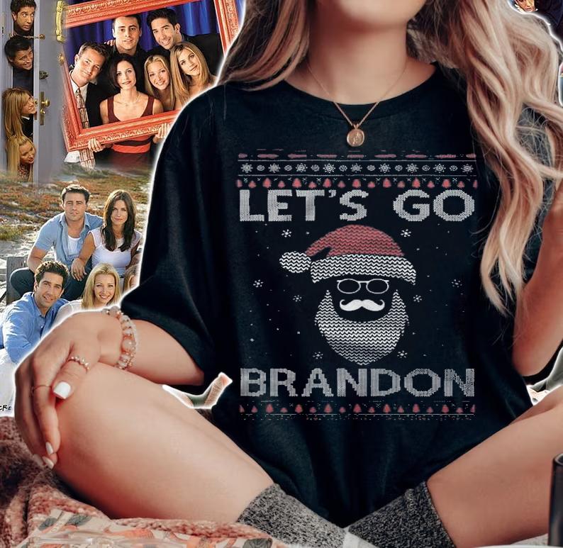 Let's Go Brandon Ugly Christmas FJB T-Shirt woman shirt