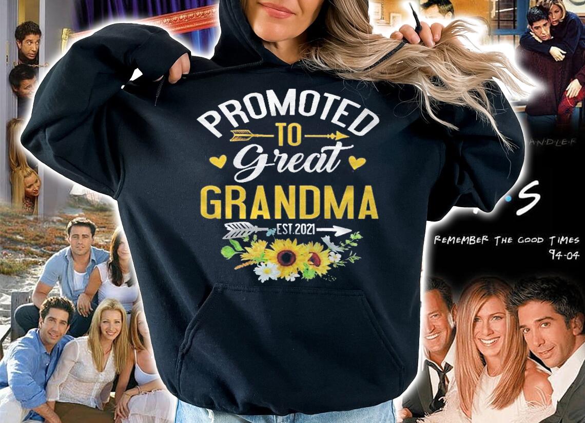 Promoted To Great Grandma Est 2021 Mothers Day Gift Shirt hoodie