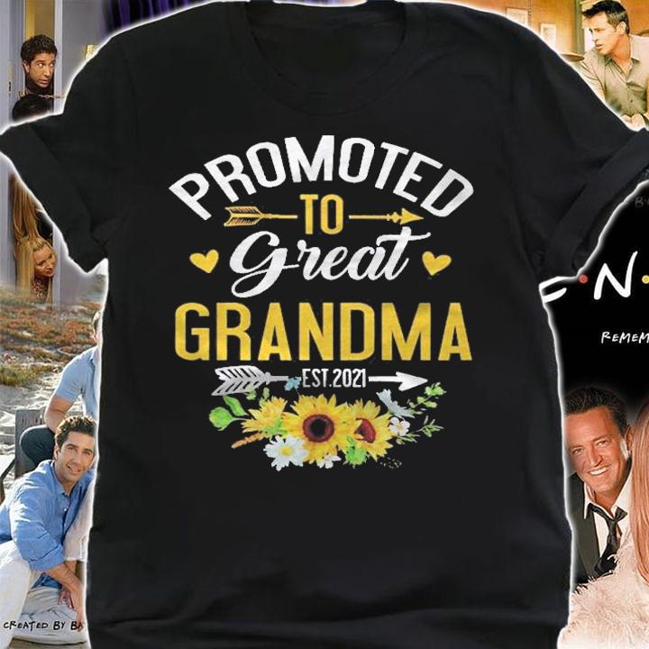 Promoted To Great Grandma Est 2021 Mothers Day Gift Shirt shirt