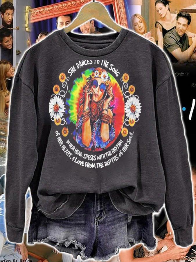 She Dances To The Song In Her Head Spesks With The Rhythm Of Her Heart Girl Version Shirt sweatshirt