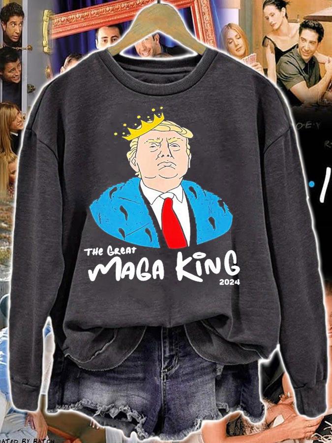 The Great Maga King Trump 2024 Ultra Maga USA T-Shirt sweatshirt