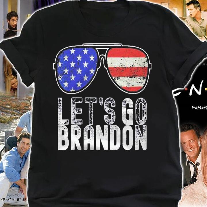 Womens Lets Go Brandon Flag Sunglasses Shirt shirt