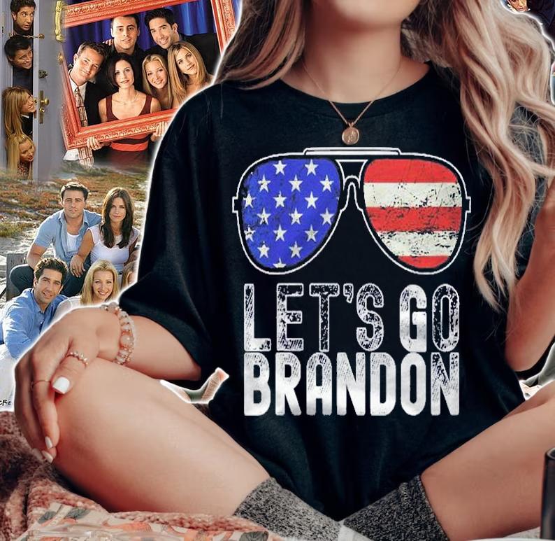Womens Lets Go Brandon Flag Sunglasses Shirt woman shirt