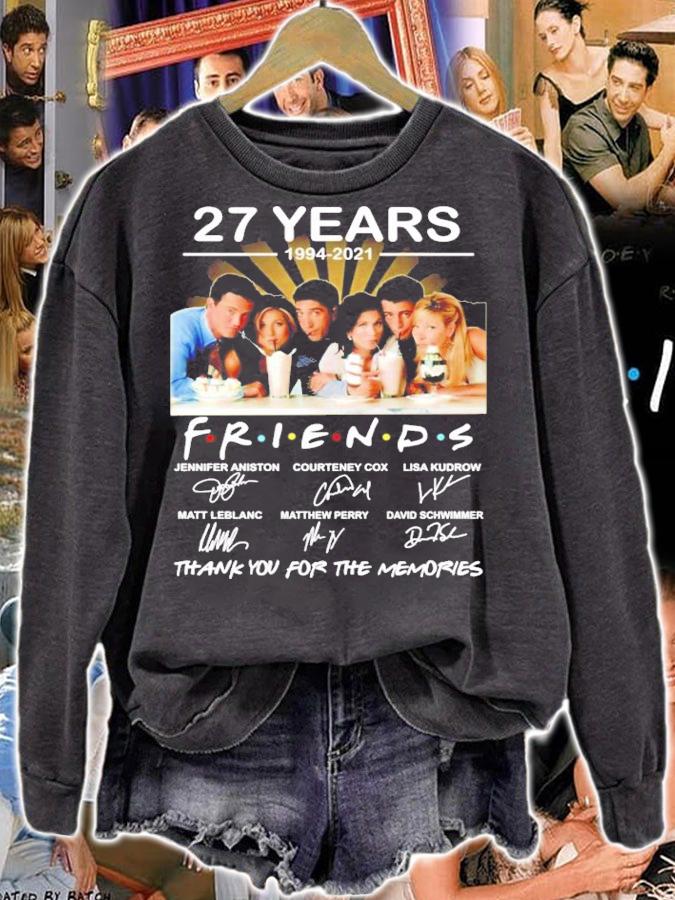 27 years 1994-2021 FRIENDS TV Show signatures t-shirt sweatshirt